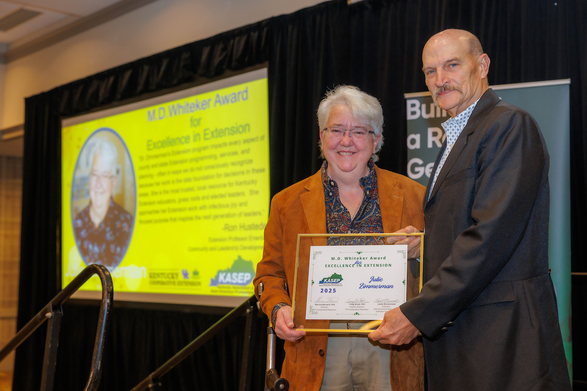 KASEP 2025 Whiteker Award for Excellence in Extension